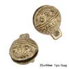 1-15pcs Vintage Tiger Head Brass Bells 13 Sizes Ethnic Copper Small Bell For Key Chain Pet Collar Crafts DIY Supplies Home Decor