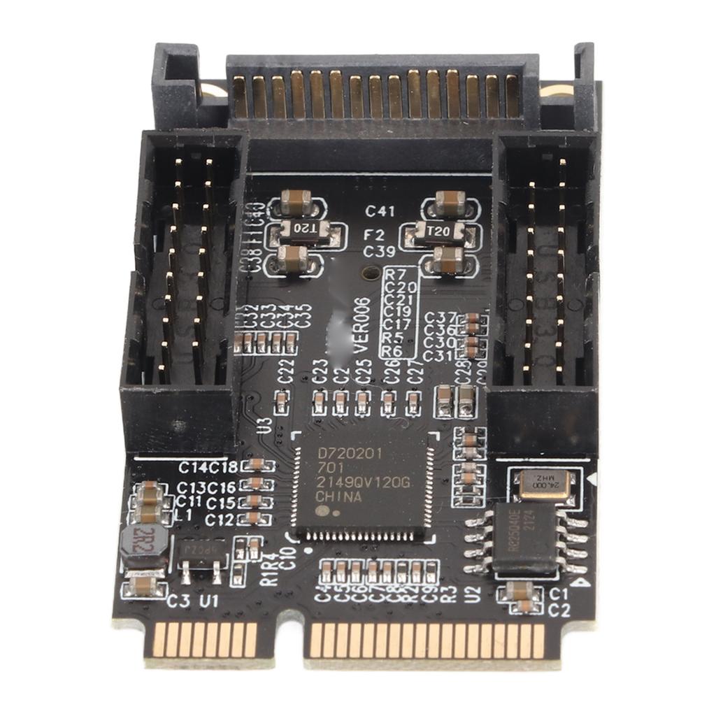 Mini-PCIe zu USB 3.0 Adapter Mini-PCIe zu 4-Port 19-Pin Erweiterungskarte mit SATA-Ladeschnittstelle für Windows für OS X