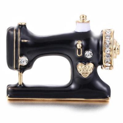 Nähmaschine Brosche Anstecknadel Schwarze Emaille Brosche Kragen Schal Dekoration Schmuck