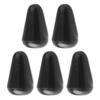 5Pcs Pickup Selector Switch Tip Electric Guitar 5 Way Knob Cap Plastic Hat Universal Accessories Black