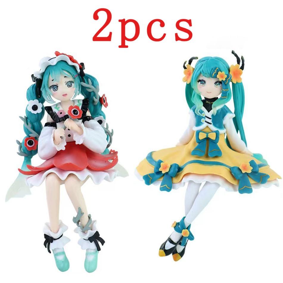 In Stock  Hatsune Miku Noodle Stopper Flower Fairy Series -Anemone Ver.- 14CM PVC Anime Action Figures Model Collection Toy