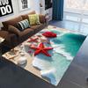 2025 New Starfish Beach Shell Sea Star Sand Carpet Rug for Living Room Bedroom Home Sofa Decoration,Kids Play Non-slip Floor Mat