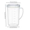 Translucent Microwave-Safe Measuring Cup with Lid Clear