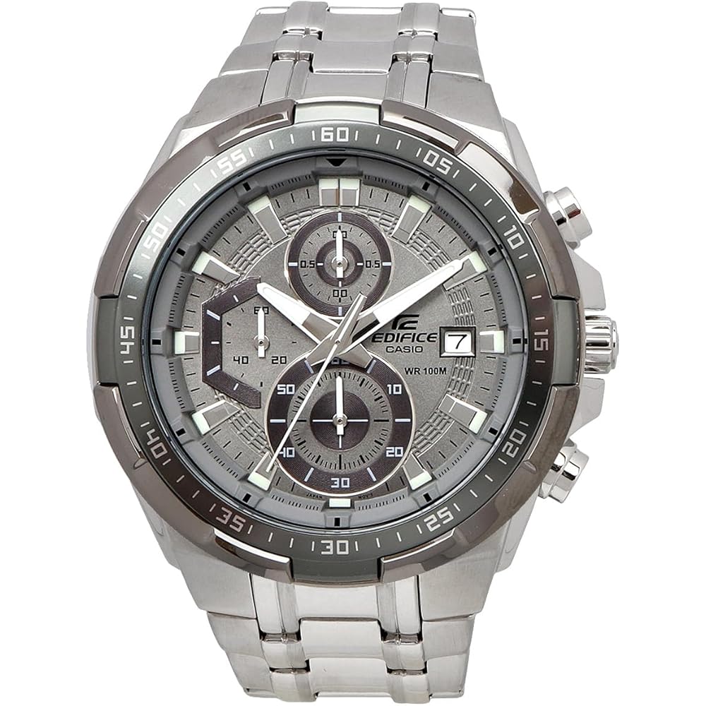 Casio Edifice Chronograph Men's Watch EFR-539DE-8AV Gray Stainless Steel Water Resistant