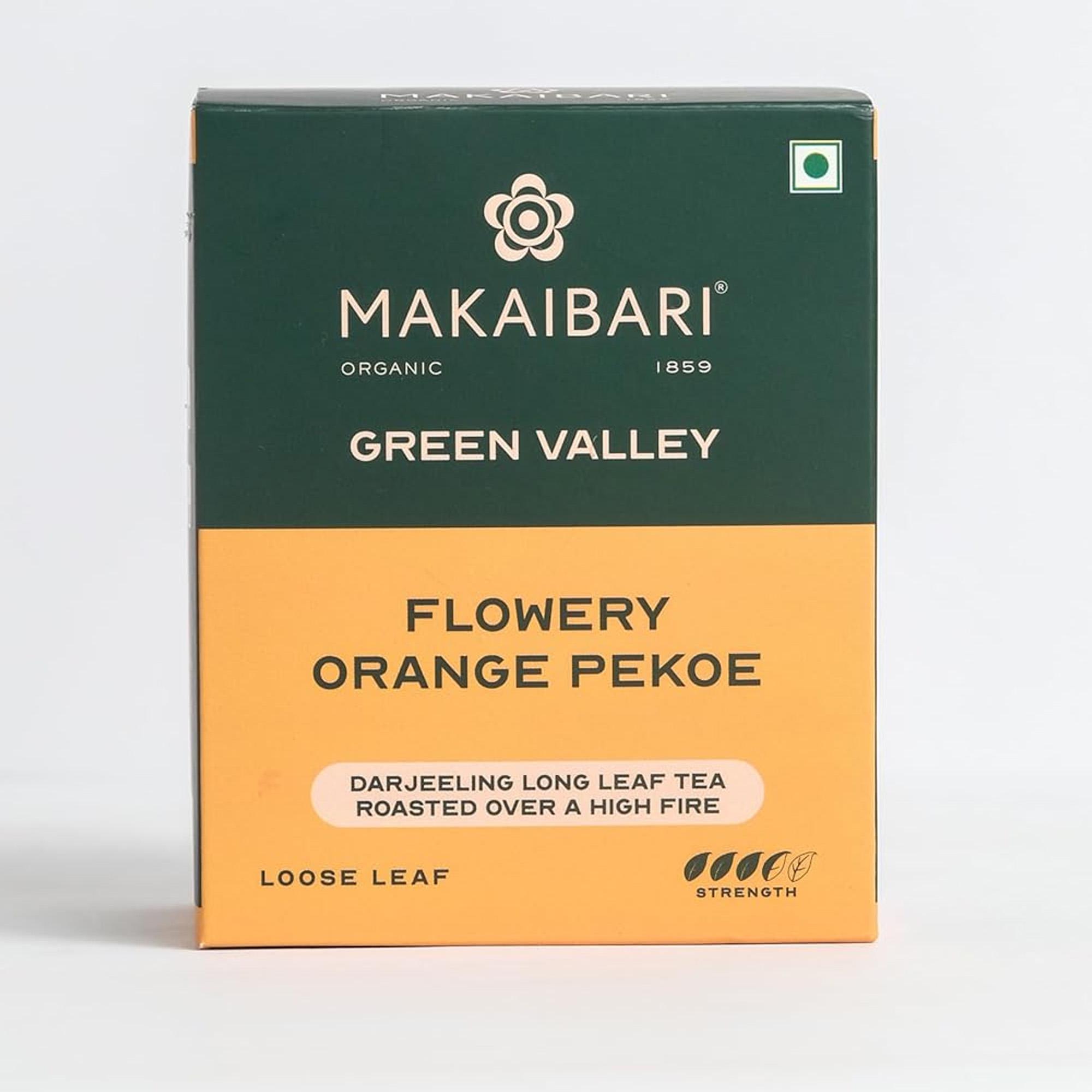 

Makaibari Apoorva Green Valley Flowery Orange Pekoe Organic Darjeeling Whole Leaf Black Tea 250 g Premium Loose Leaf