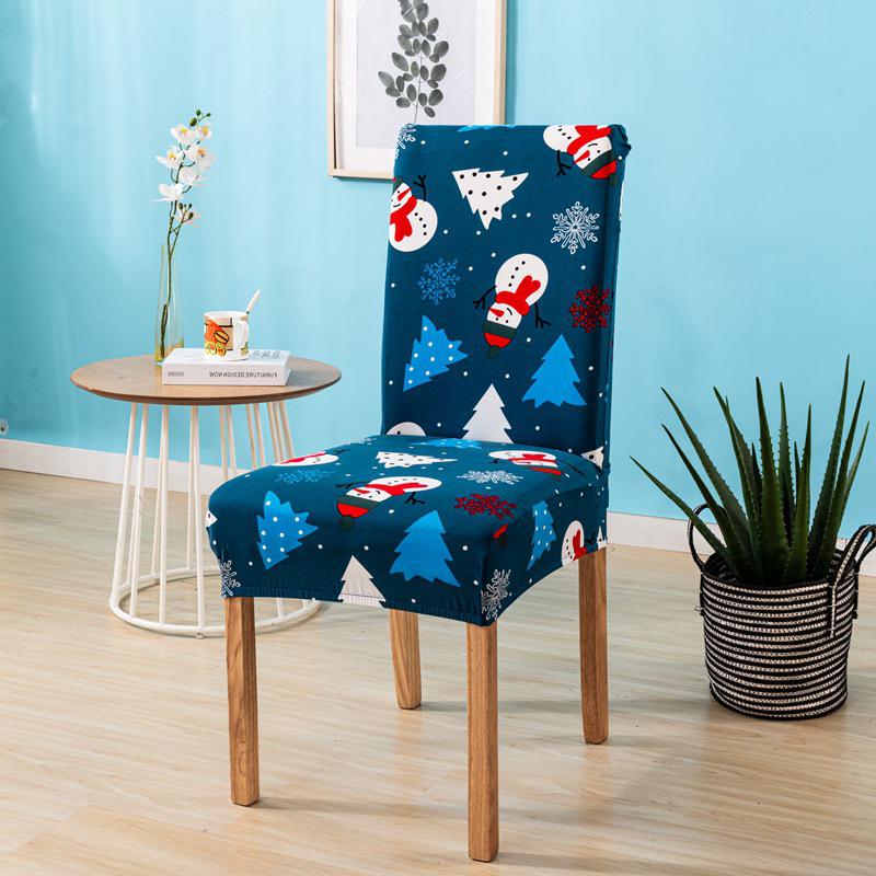 Christmas Decoration Stretch Covers Chair Cover For Dining Room Office Banquet Chair Protector Elastic Material Armchair Cover
