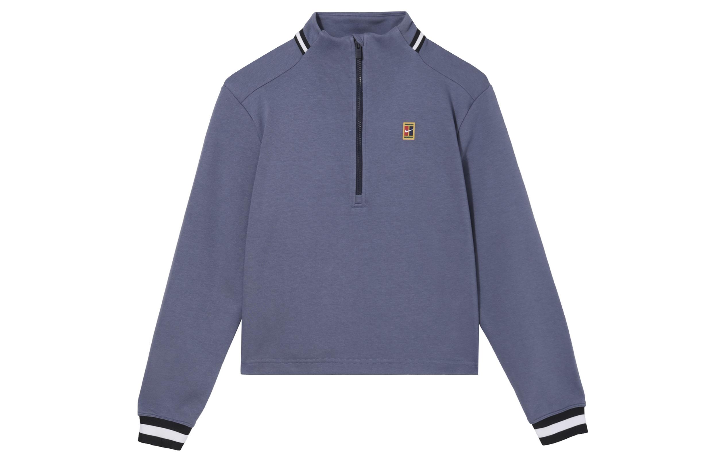 Nike Sweatshirts Women s Blue Stand Collar Moderate Regular FB4152-491 L