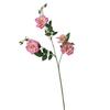 Artificial Chinese Rose Flower with Leaves UV Resistant Fake Silk Flower Wedding Party Table Centerpiece Indoor Outdoor Faux Bloom Decoration