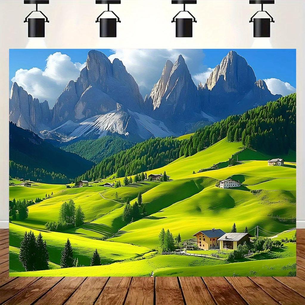 2D Plane Magical Valley Background Fabric Suitable for Indoor and Outdoor Use Polyester Fiber Material