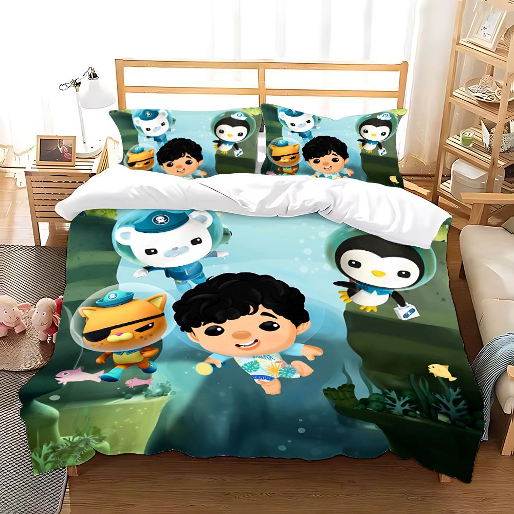 Duvet The Octonauts cartoon Pillowcase Bedding Set Adult Boy Girl Bedroom Decoration Children Gift Single Double Large Size