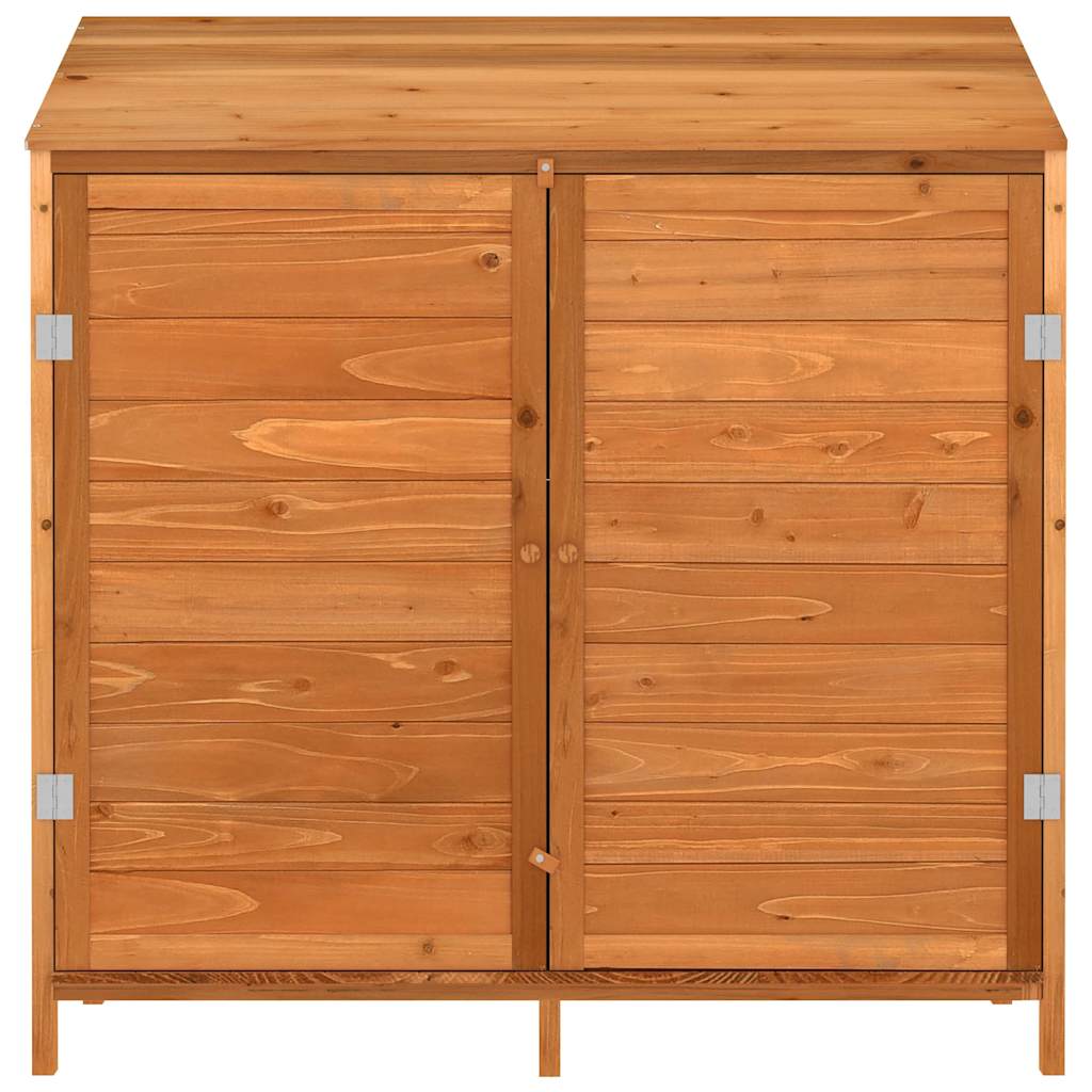 Vidaxl Garden Shed, Brown, 102X52X112 Cm, Solid Fir Wood