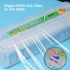 Durable Cling Film Wrap Dispenser Plastic Cling Film Refillable Box with Slide Cutter Cling Film Cutter Box Kitchen Storage Tool