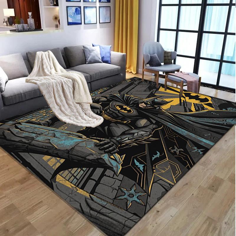Batman Pattern Rug, Indoor/Outdoor Mat, for Picnic, Gameroom, Bedroom, Office, Living Room, Home Decor Carpet, Birthday Gift