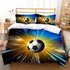 Bed Set Football Quilt Cover 3D Printing Beding Cover Suit Soccer Home Bedclothes with Pillowcase Soft Duvet Cover