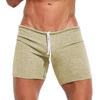 Pantaloncini da uomo estivi con coulisse in vita elastica vestibilità slim sopra il ginocchio lunghezza tinta unita pantaloni corti per la casa sportivi da spiaggia per le vacanze