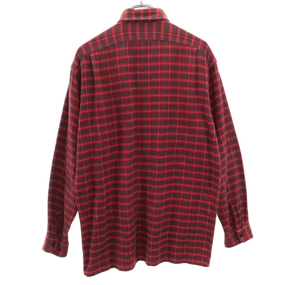 RRL 90s Red 3 Stars Initial Tag Old Long Sleeve Check Shirt Ralph Lauren Men's Used