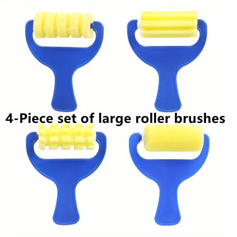 

Washable Paint Brush Set, 4pcs Set with Foam Roller - Suitable for Arts and Crafts Projects