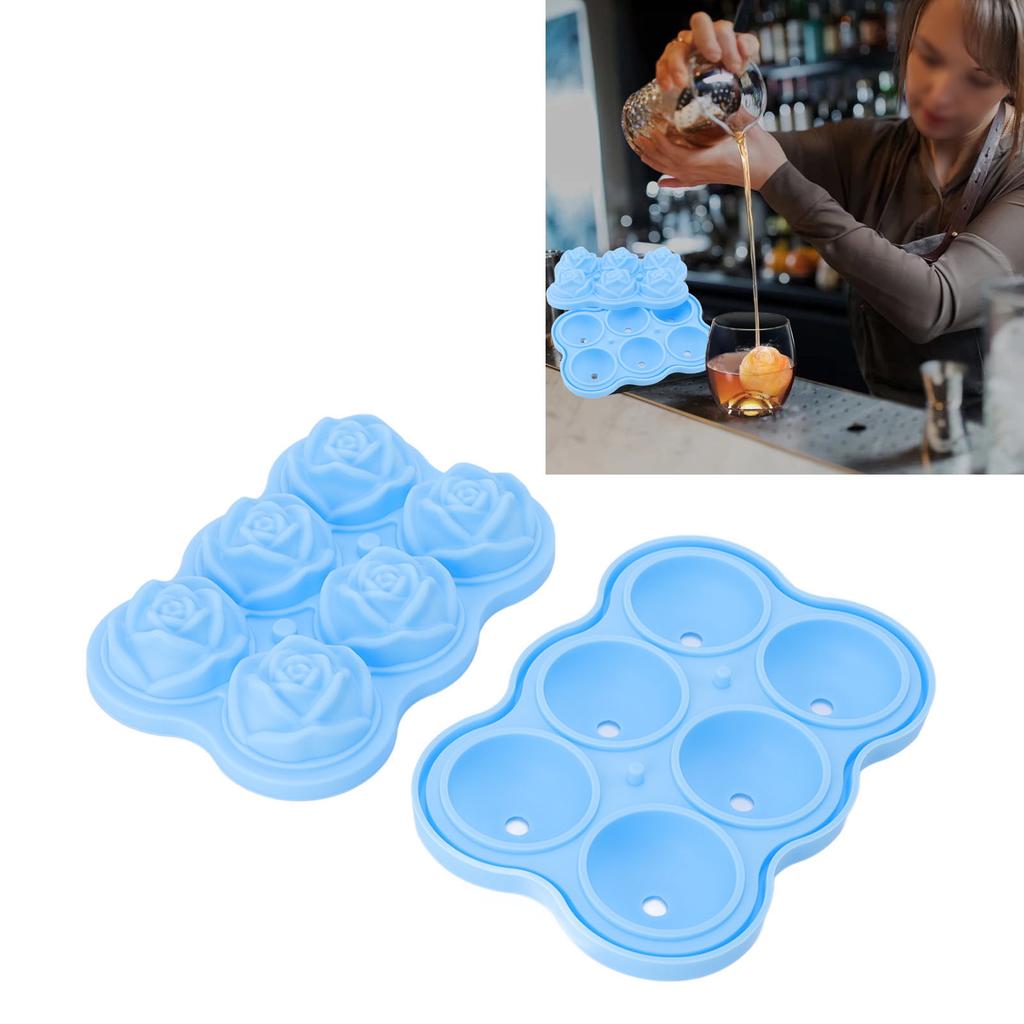 Tray Silicone 6   No BPA Ice Making Accessory with Lid for Cocktail Whisky