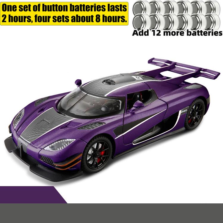 1:24 KNSG One:1 Limited Edition Hypercar Alloy Model Metal Diecast Car Sound And Light Pull Back Toy Holiday Present For Friend