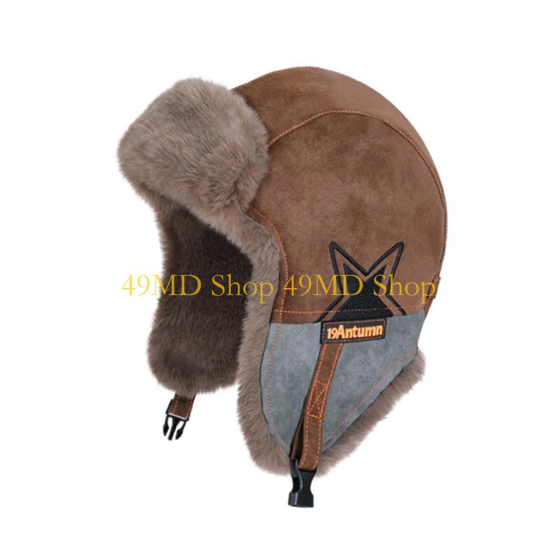 49MD Fashion Inspired Winter Earflap Hat Thickened Polyester Windproof Design Comfortable Outdoor Caps For Men Women