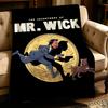 movie J-John Wick-K Throw Thick Comfort Flannel Quilt, Multi-scene Use Indoor Outdoor Daily Nap