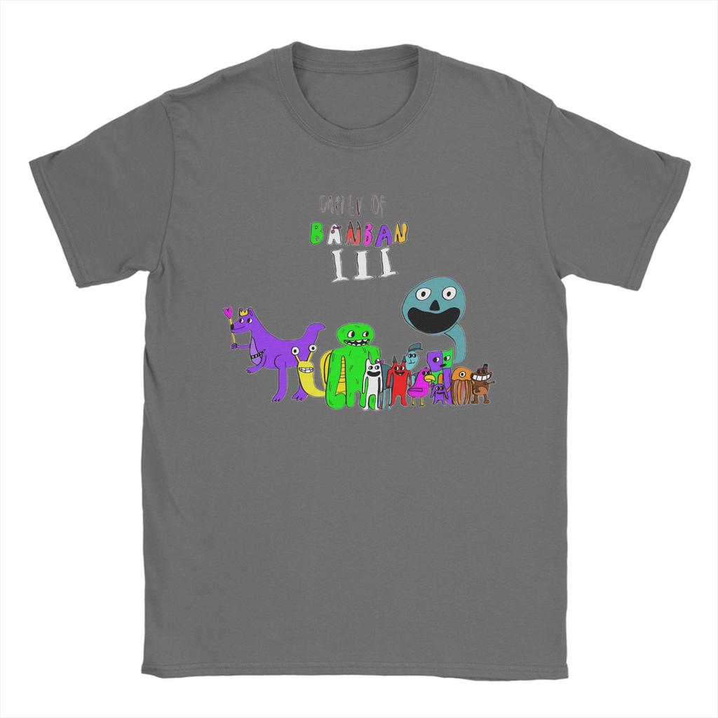 Casual Garten of Banban 3 Characters TShirt for Unisex Crewneck Cotton T Shirt  Short Sleeve Tees Summer Clothing