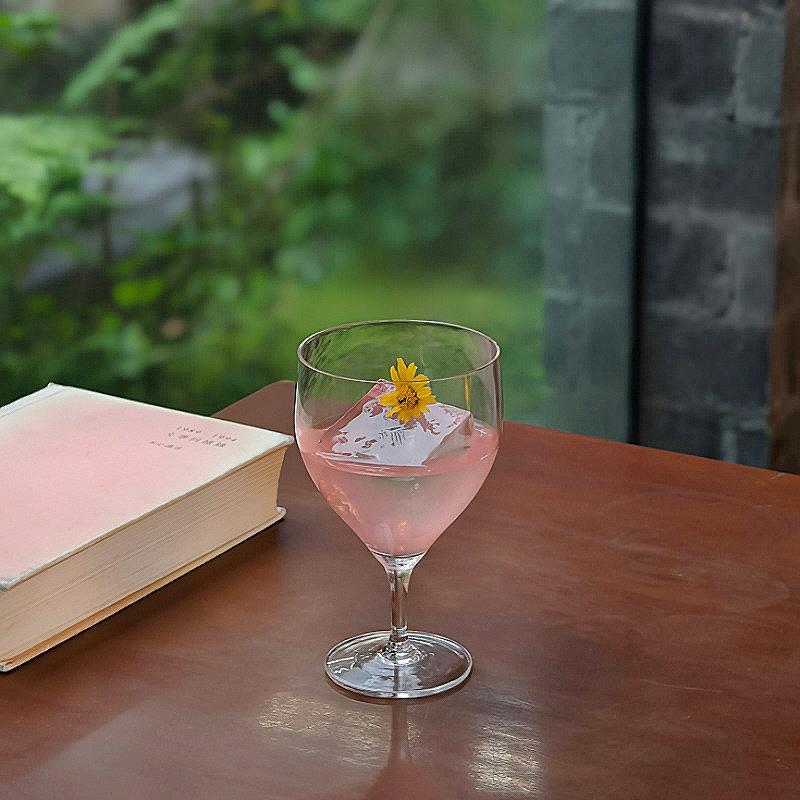 Kimura Japanese-Style Wine Glass Japanese Water Drop Shaped Cocktail Glass Short Stem Artistic Wine Glass