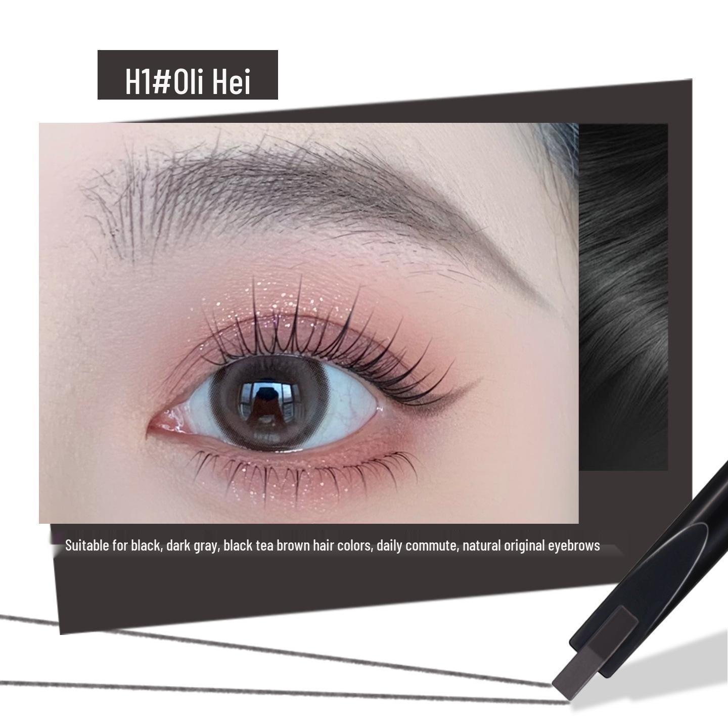 Xixi Blade Cloud Soft Double-Ended Eyebrow Pencil: Wild Strands, Waterproof, Smudge-Proof, No-Sharpening, Automatic.
