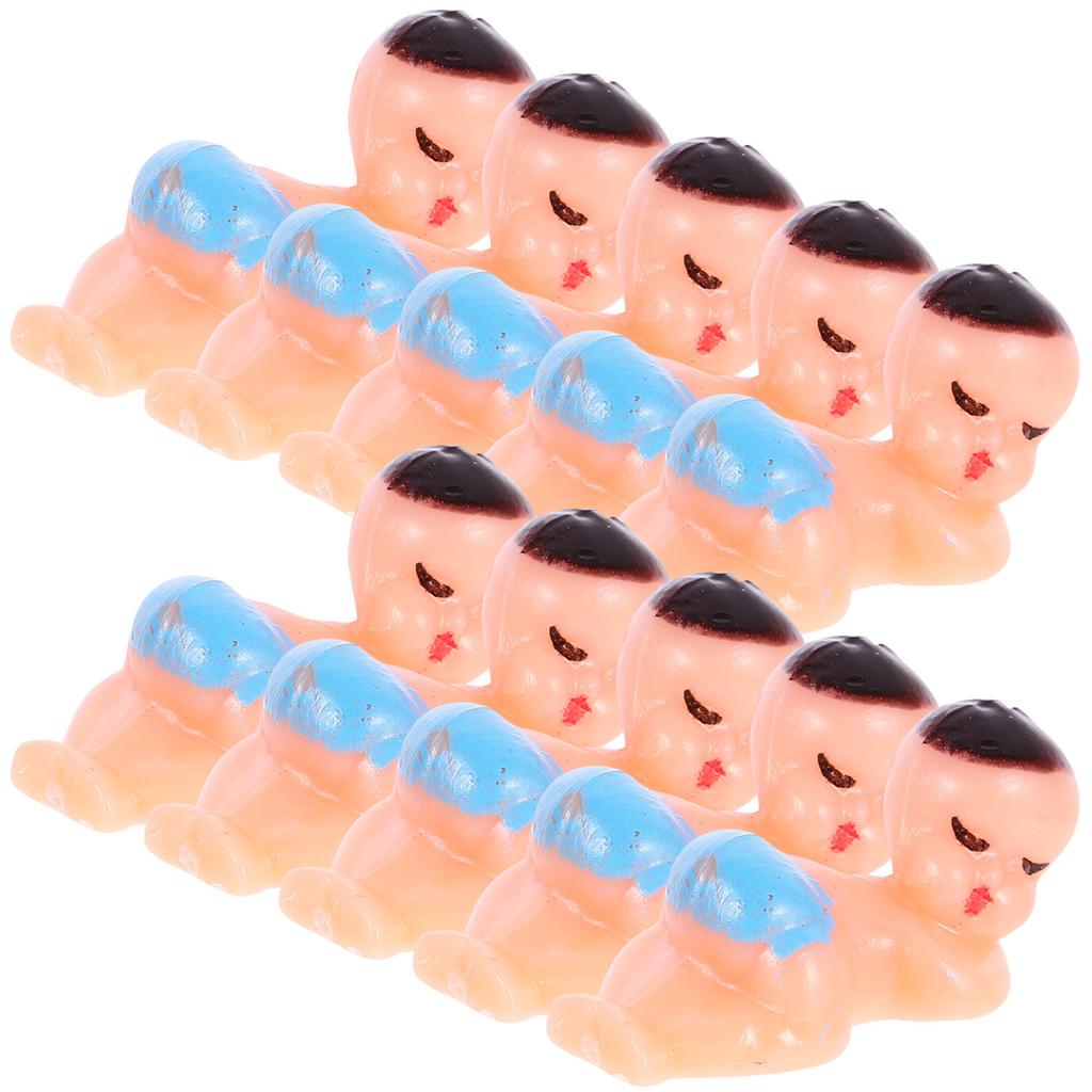20Pcs Shower Sleeping Ornaments Plastic Miniature Sleeping Decorations Home Party Room Decor Bright Colors