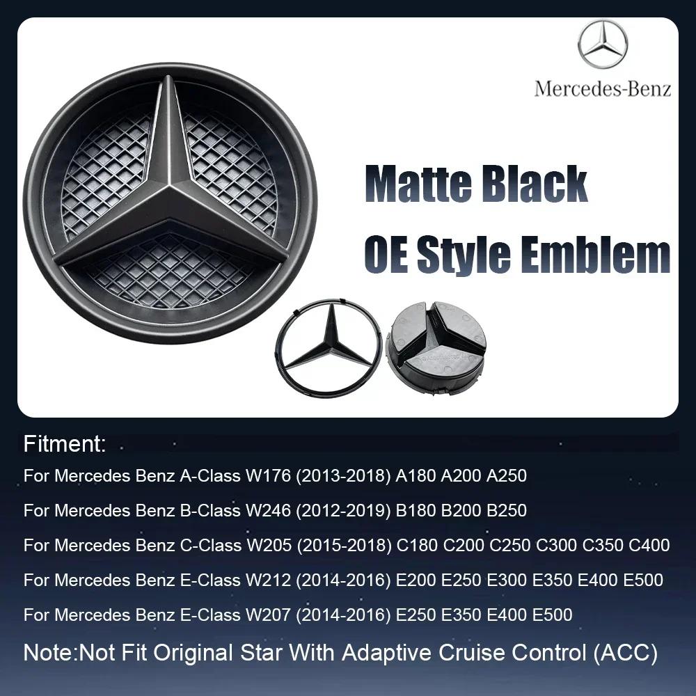

Chrome Silver And Gloss Black OE Style Front Grill Star Emblem Chrome Logo Badge For Mercedes Benz A B C E S R SL ML GL GLA GLK