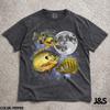 Three Bluegill Moon Shirt, Lepomis Macrochirus Galaxy Tee, Fishing Hobbyist Gift, Vintage Wash Retro Fish Top, Angler Lover Graphic