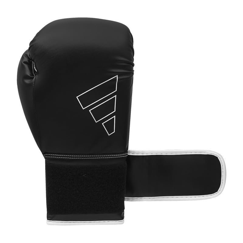 adidas Boxing Gloves Hybrid 80 FLX Gloves Boxing Kickboxing Fitness Black x 3.0 //Sparring (8oz, White)
