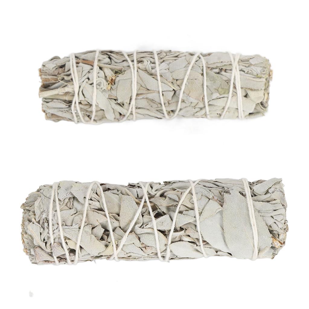 2 Bundles White Sage Smudge Sticks Purifies Mind Positive Energy Anxiety Relief Burning Sage Sticks Bundle for Cleansing