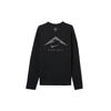 Alphabet Geometric Pattern Print Crew Neck Long Sleeve T-Shirt Men Tops Black FN0828-010