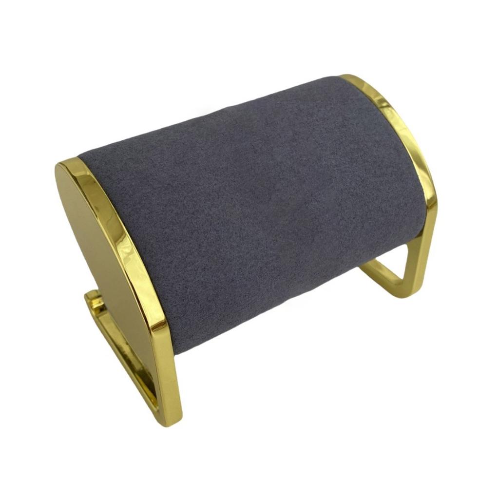 Practical Bangle And Watch Display Stand Velvet Watch Bracelet Organizers Stand with Durable Gold Metal Construction