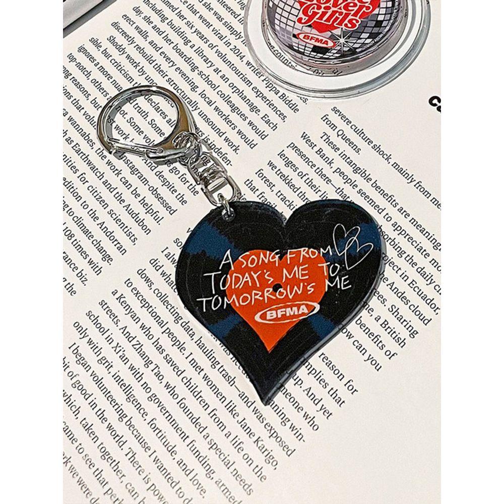 

BALLOON FRIENDS MESSY ADVENTURE VNTG Retro Heart LP Acrylic Keychain Heart LP