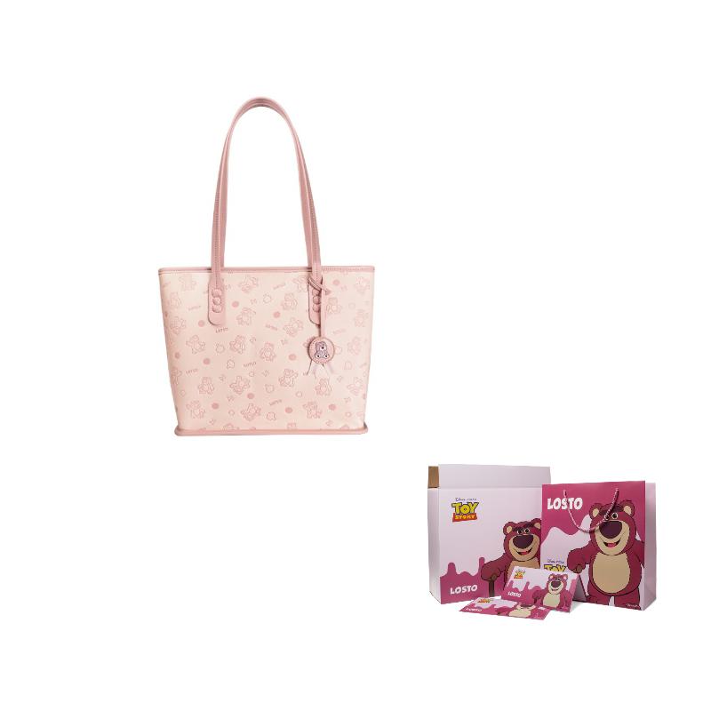 New Disney Synthetic Leather Tote Bag, Shoulder Bag Women's Pink BMK-72612