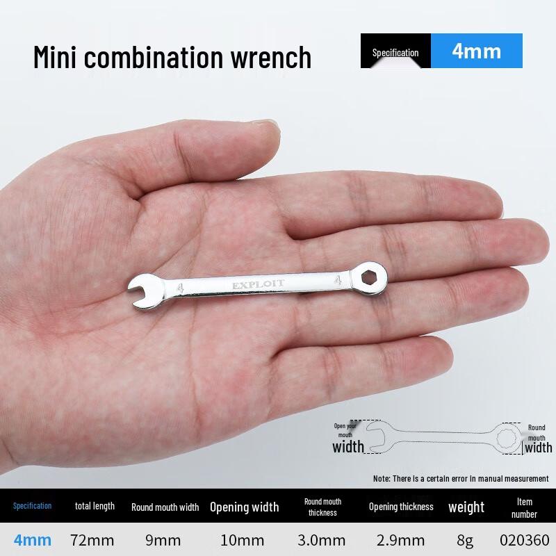 EXPLOIT 4mm Mini Combination Wrench Set