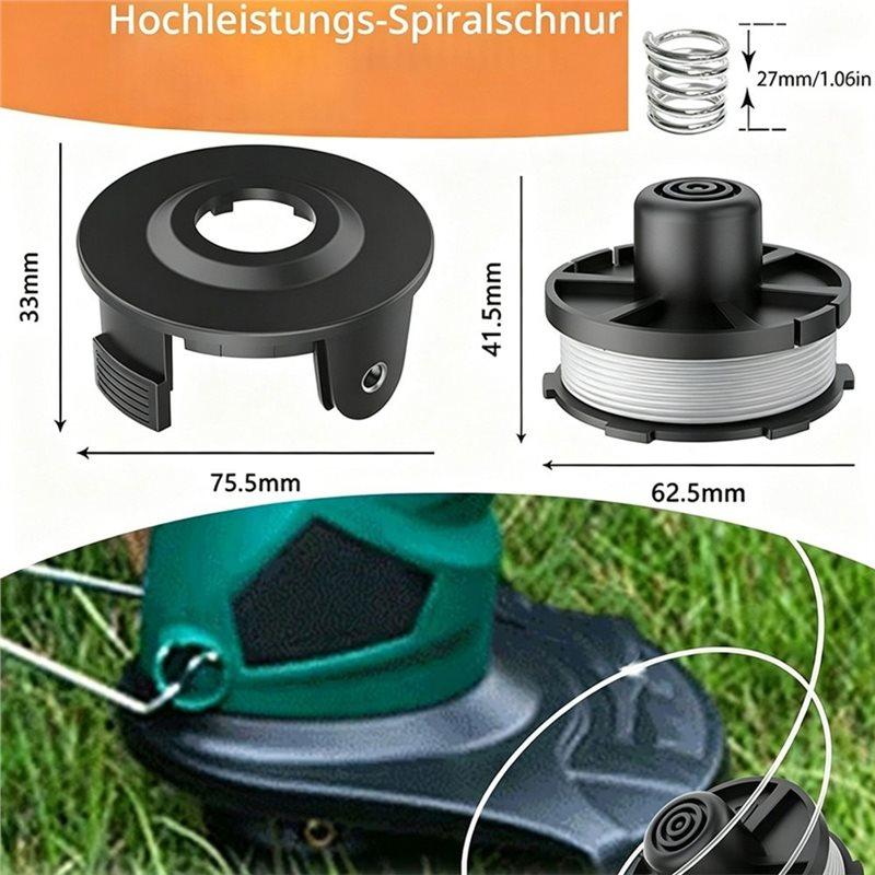 J1UL1N 4 Replacement Spools + 1 Trimmer Cover + 1 Spring For Makita