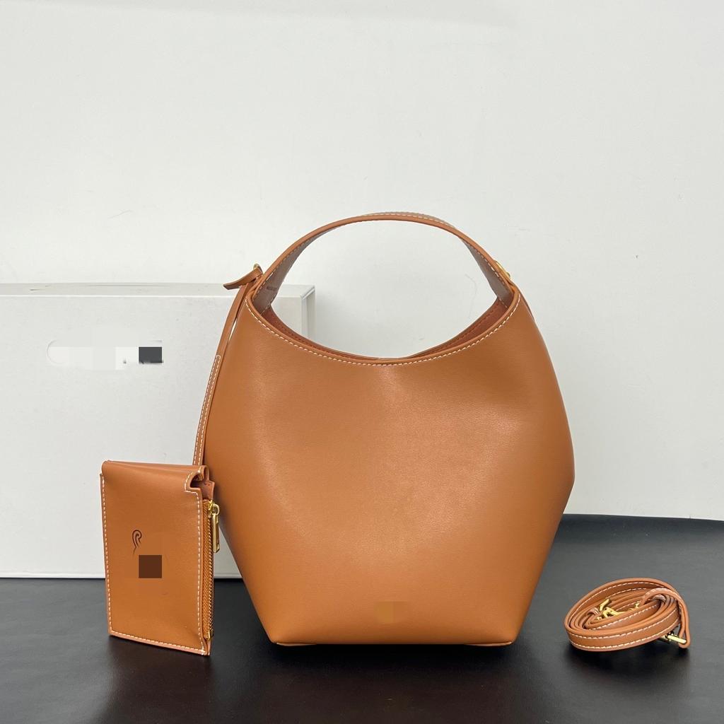 New leather tote bag women's bag shoulder armpit bag lazy bucket bag large capacity versatile model