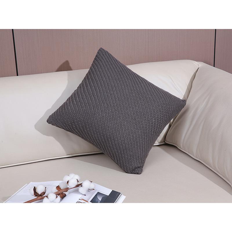 Nordic Style Knitted Pillowcase with Core Square Living Room Cushion Living Room Ins Light Luxury Sofa Cushion Cover