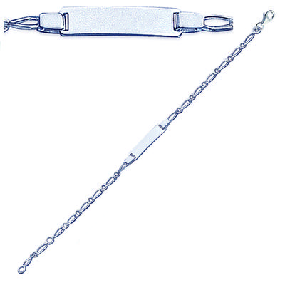 [D7502] - Pulseira 'Bambino' em Prata - 16 cm 5 mm