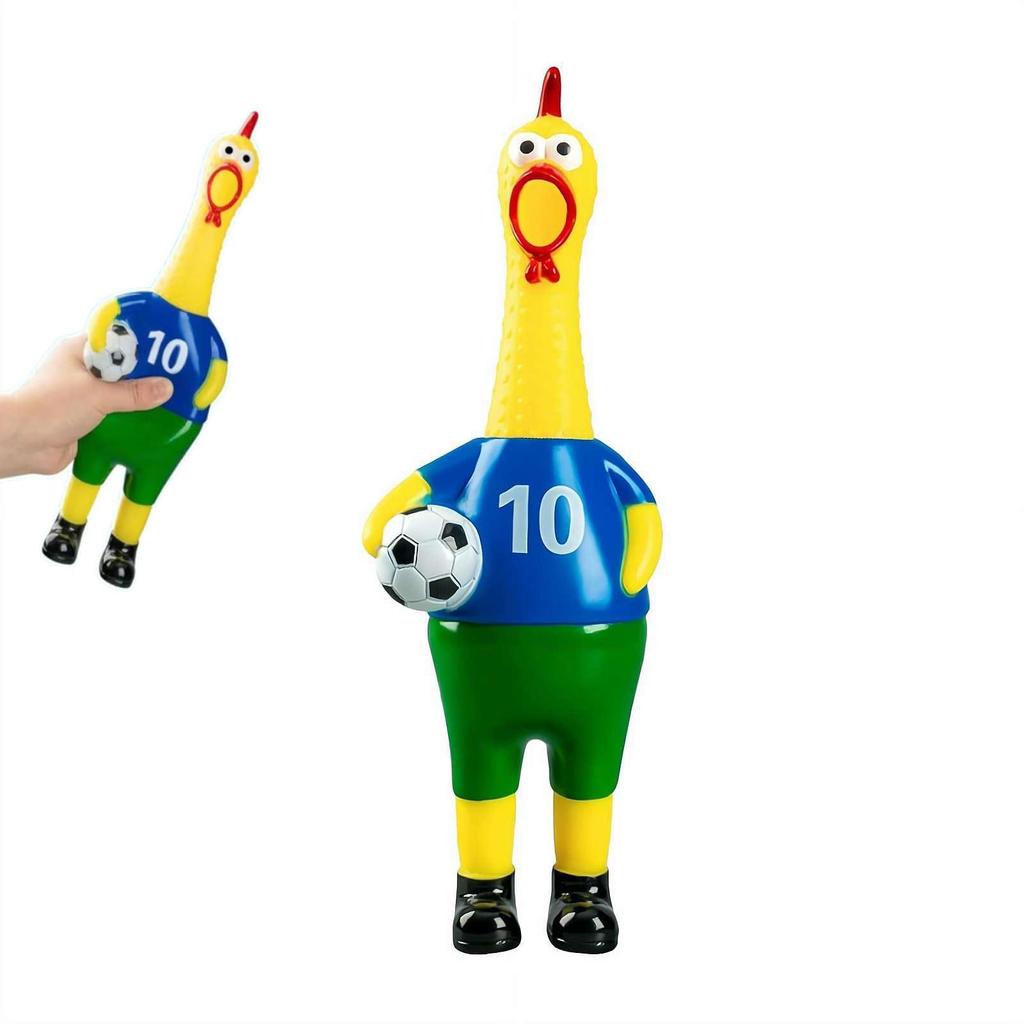 Learning Educational Games 2 Years Rubber Chicken Toy Chicken Toy Rubber Chicken Dog Toy Spoof Gift Present Eye Catching Football Design
