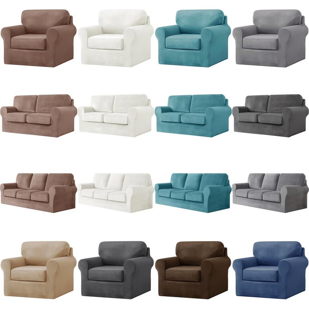 Elastic Polyester Sofa Cover For One Two Three Seat Sofas With Antiwrinkle And Easy Clean Functionality