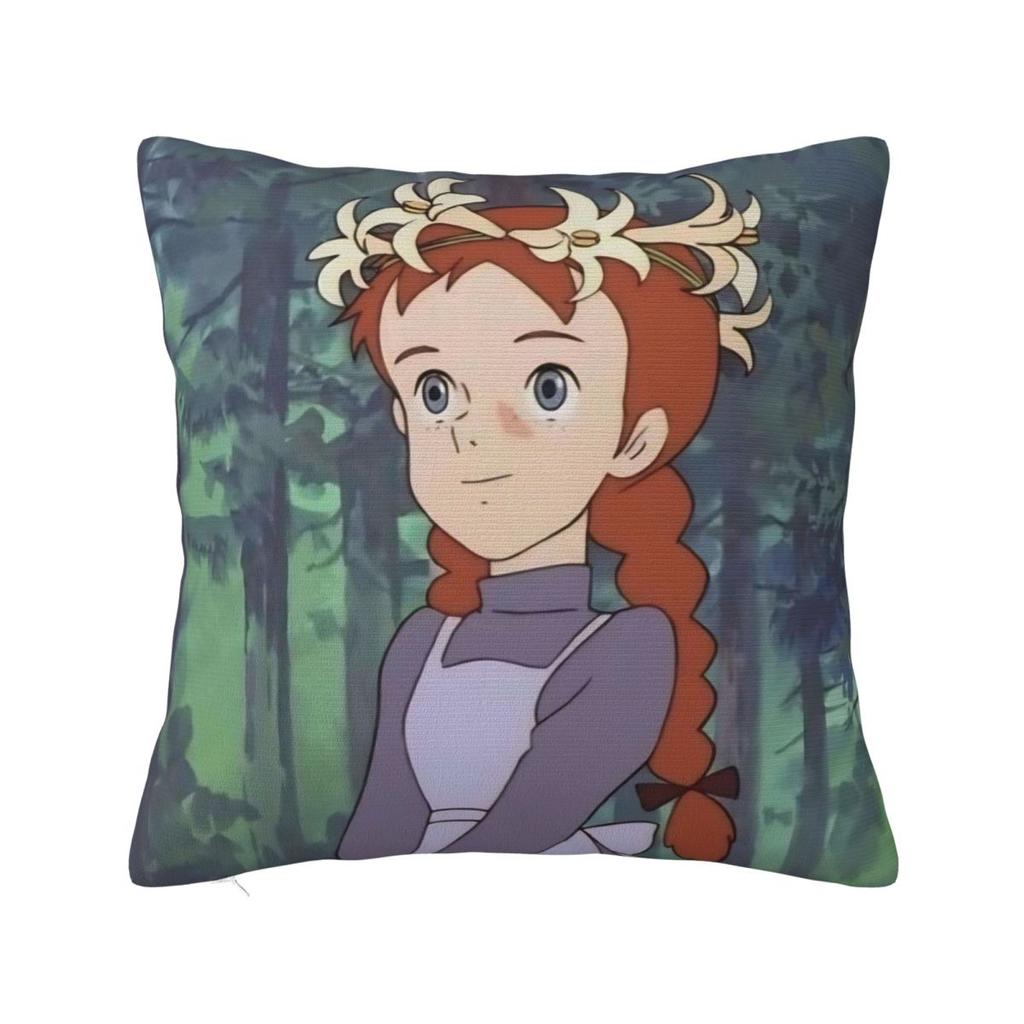 Cartoon Manga A-Anne Of Green Gables Pillow Cover Polyester Pillow Case Cushion Cover Vintage Pillowcases For Living Room Chair