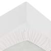 Drap housse coton uni 90 x 190 cm Couleur moderne blanc