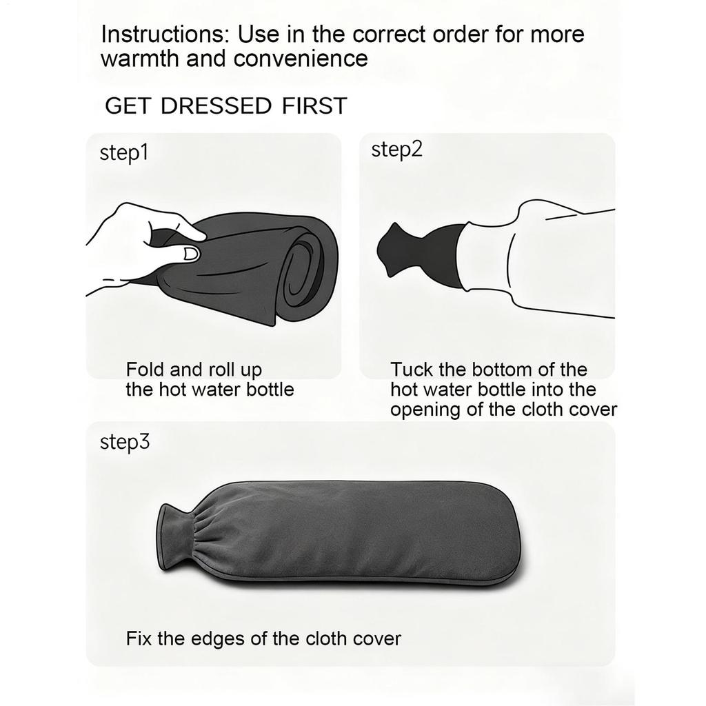 Hot Water Bottle Rabbit Cold Warmer Long Hot Water Pouch With Cover For Neck Shoulder Abdomen Hand Legs Legs Women Men Kids