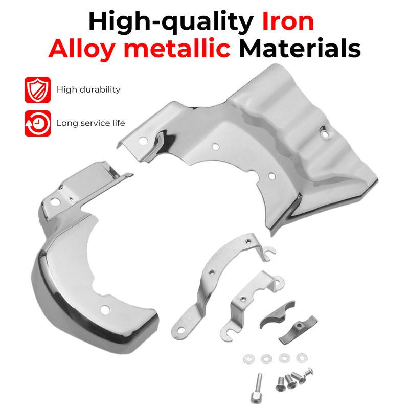 Motorbike Part Engine Transmission Interface Trim Cover Chrome Iron Compatible For Harley-Davidson Softail 2007-2017 Models