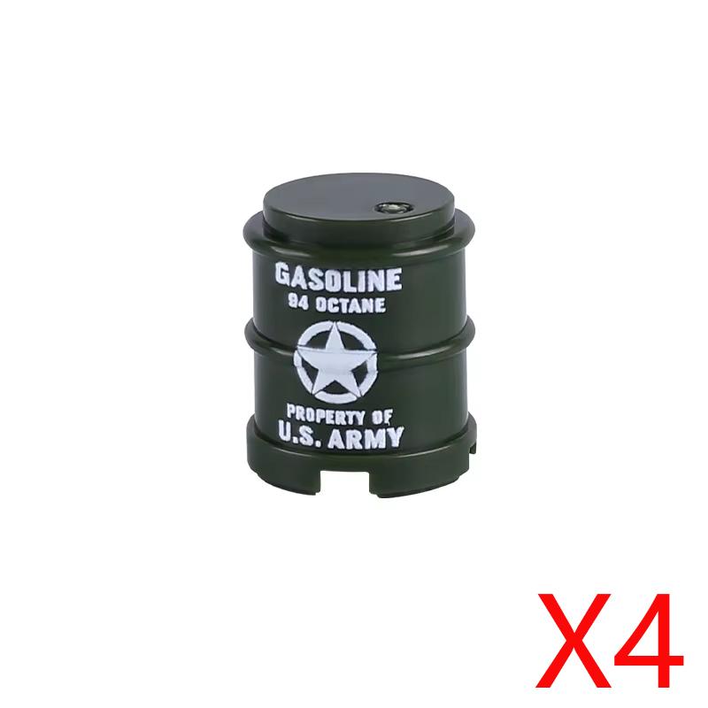 MOC WK2 Militärische Ausrüstung Baustein Set Soldat Waffe Kugel RPG Rakete Waffen Kiste Motorrad Barriere Zaun Ölfass Baustein Spielzeug