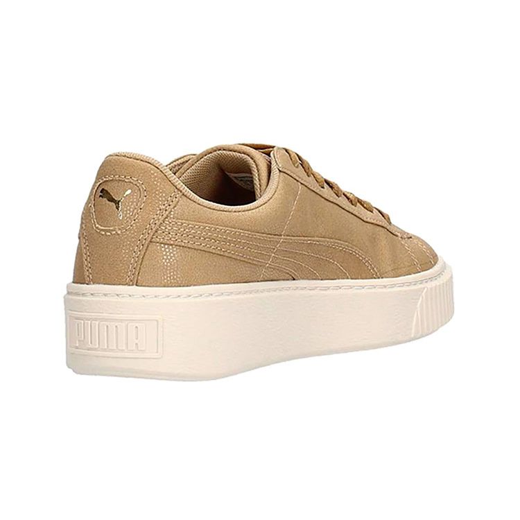 Puma Basket Platform Cv Synthetic Leather Casual Low-Top Sneakers Women sneakers Wheat 365623-02